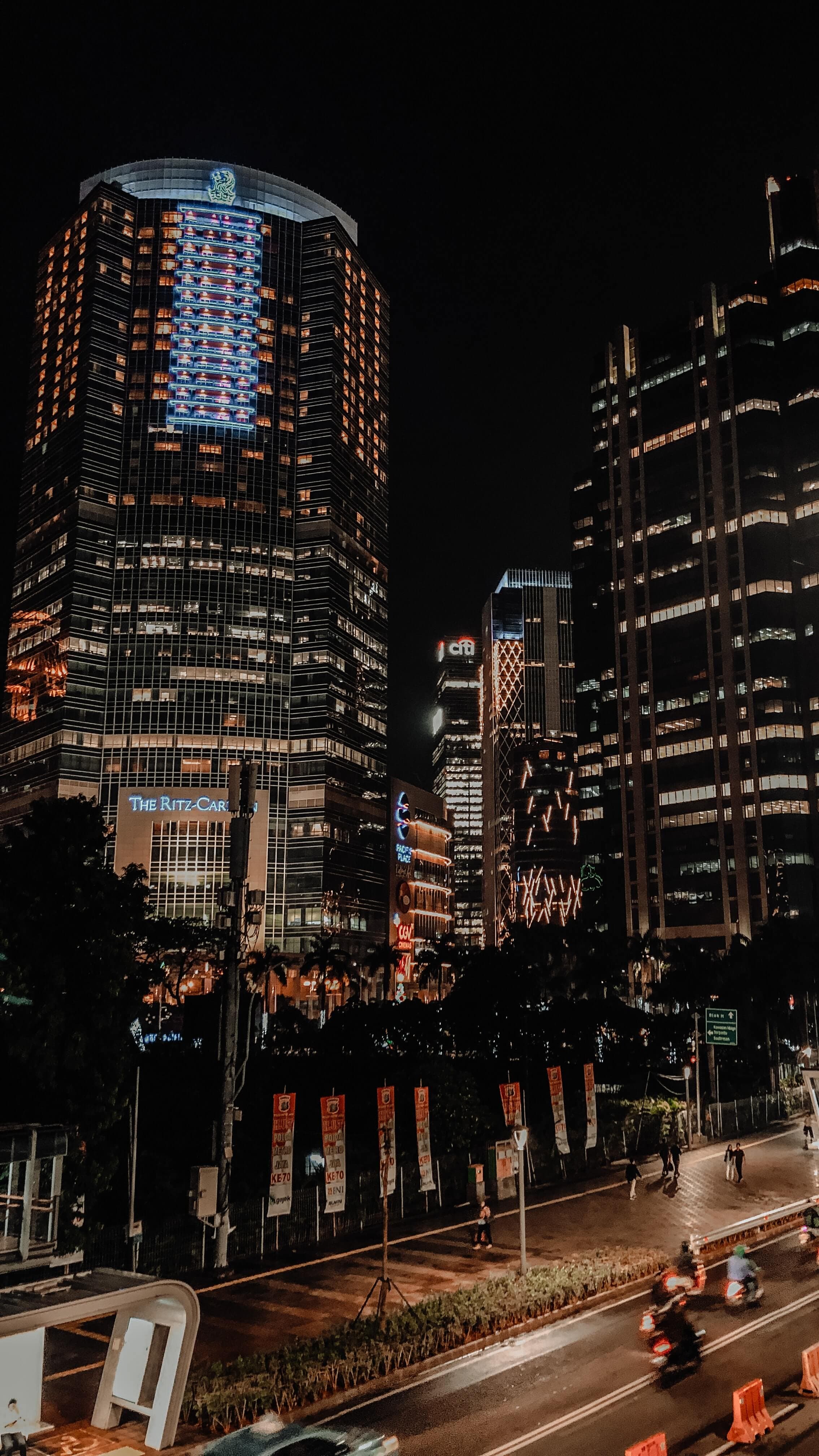 Night city landscape